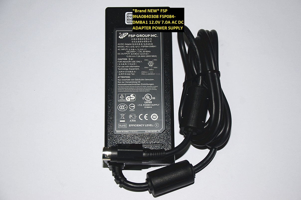 *Brand NEW*FSP FSP084-DMBA1 12.0V 7.0A 9NA0840308 AC DC ADAPTER POWER SUPPLY - Click Image to Close
